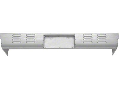 Chevy Truck Short Step Side 4-Row Louvered Rear Roll Pan With License Plate Box, 1955-1972