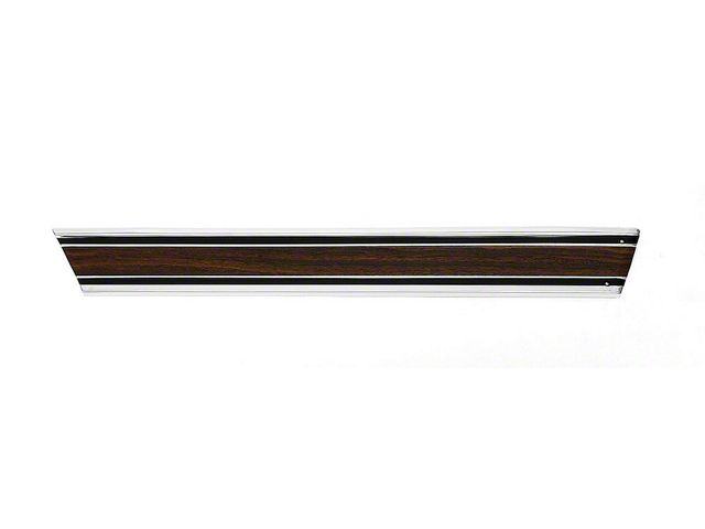 Chevy Truck Side Molding, Long Bed, With Wood Grain Insert,Left Rear Lower, 1969-1972