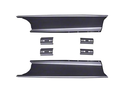 Smooth Running Boards with Adapters (41-46 Chevrolet/GMC Truck 1/2-Ton)