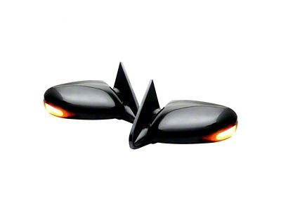 Sportage Style Side Mirrors with LED Signals; Black (88-98 C1500, C2500, C3500, K1500, K2500, K3500)