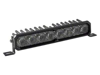SS10 Max Single Row LED Light Bar with Amber Backlight; White Flood (Universal; Some Adaptation May Be Required)