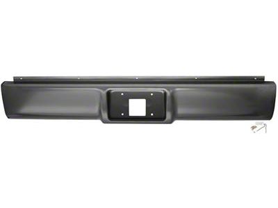Steel Roll Pan with License Plate Cutout; Unpainted (88-99 C1500/C2500/C3500/K1500/K2500/K3500 Fleetside)