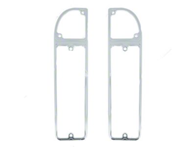 Tail Light Bezels; Clear Anodized (67-72 C10, C20, K10, K20 Fleetside)