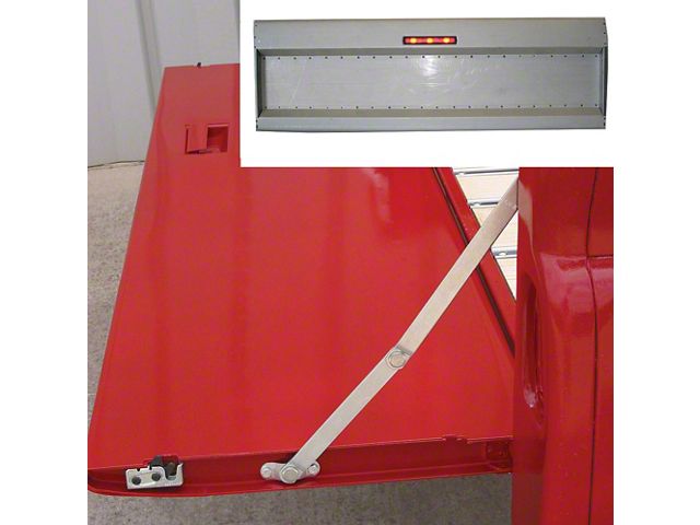 Chevy Truck Tailgate, Fleet Side, Without Script, With 3rd Brake Light,1958-1966