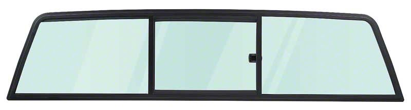 Ecklers Three Panel Design Rear Sliding Glass Window; Light Green Tint ...