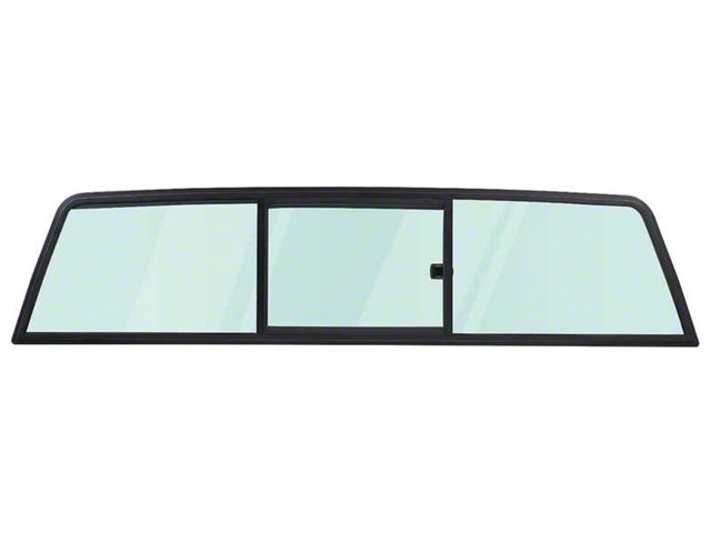 Left Rear Panel Glass Ecklers Three Panel Design Rear Sliding Glass Window; Light Green Tint ...