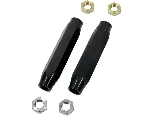 Chevy Truck Tie Rod Sleeves, Black Anodized, Billet Aluminum, 1965-1970
