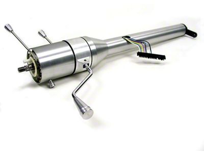 Chevy Truck Tilt Steering Column, Column Shift, Brushed Aluminum, 1960-1966