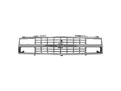 Upper Replacement Grille; Chrome (88-93 C1500, C2500, C3500, K1500, K2500, K3500)