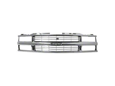 Upper Replacement Grille; Chrome (94-99 C1500, C2500, C3500, K1500, K2500, K3500)