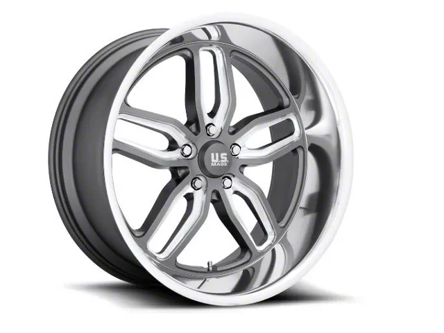 Chevy-GMC Truck US Mags U129 C-Ten Wheel, 5x5 Bolt Pattern, 1mm Offset, Gun Metal Milled, 18