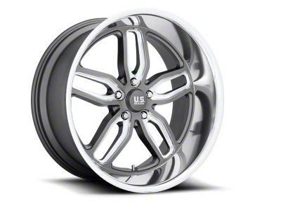 Chevy-GMC Truck US Mags U129 C-Ten Wheel, 5x5 Bolt Pattern, 1mm Offset, Gun Metal Milled, 20