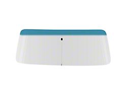 Front Windshield Glass with Built-In Antenna and Mirror Bracket; Light Green Tint with Blue/Green Upper Shaded Band (73-86 C/K10)