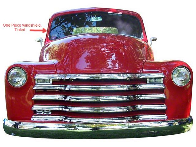 Chevy Truck Windshield, One Piece, Tinted, Shaded, 1947-1953