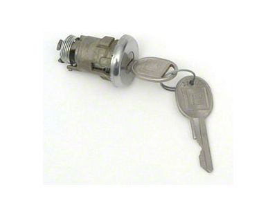 Chevy Trunk Lock Cylinder, With Late Style Keys, 1955-1957