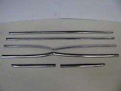 Chevy Used Original Restored Stainless Steel Beltline Moldings, 210 4-Door Sedan, 1955-1957 (4-Door)