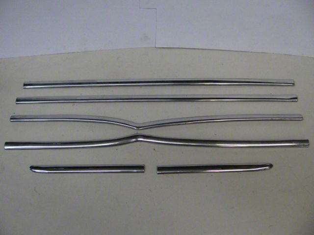 Chevy Used Original Restored Stainless Steel Beltline Moldings, 210 4-Door Sedan, 1955-1957 (4-Door)