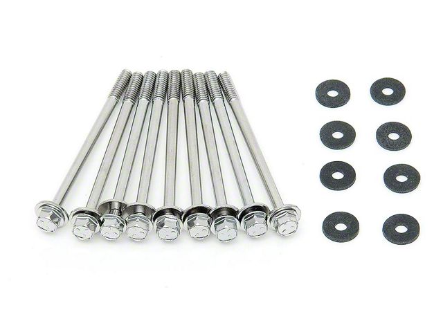 Chevy Valve Cover Bolts, Chrome, Center Hole, 1955-1957