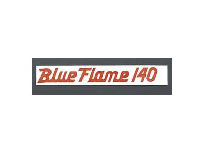 Chevy Valve Cover Decal, 6-Cylinder, Blue Flame 140, 1956-1957