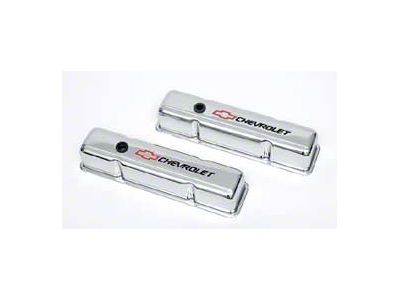 Valve Covers,SB,Tall,Chrome,w/Chevy Script & Bowtie,55-72