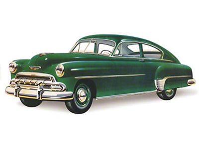 Chevy Vent Glass, Tinted, Fleetline, 2 & 4-Door Sedan, 1949-1952