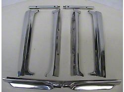 Chevy Vent Window Area Stainless Steel Molding Set, Used, Convertible, 1955