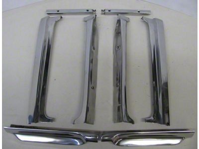 Chevy Vent Window Area Stainless Steel Molding Set, Used, Convertible, 1955