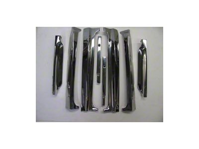 Chevy Vent Window Area Stainless Steel Trim Molding Set, 4-Door Hardtop, Used, 1956-1957