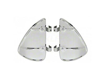 Chevy Vent Window Breezies, Stainless Steel, 55-67