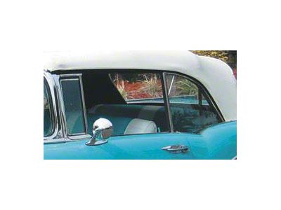 Chevy Vent Window, Installed In Frame, Clear, Convertible, Left, 1955-1957 (Bel Air Convertible)