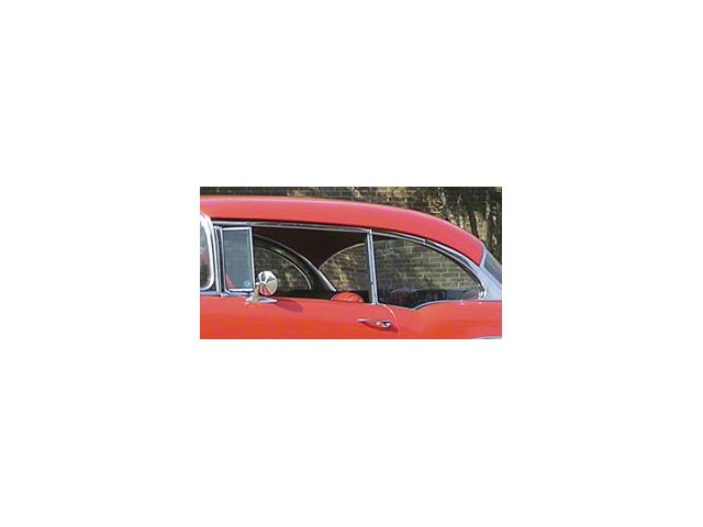 Chevy Vent Window, Installed In Frame, Clear, Hardtop & Nomad, Left, 1955-1957