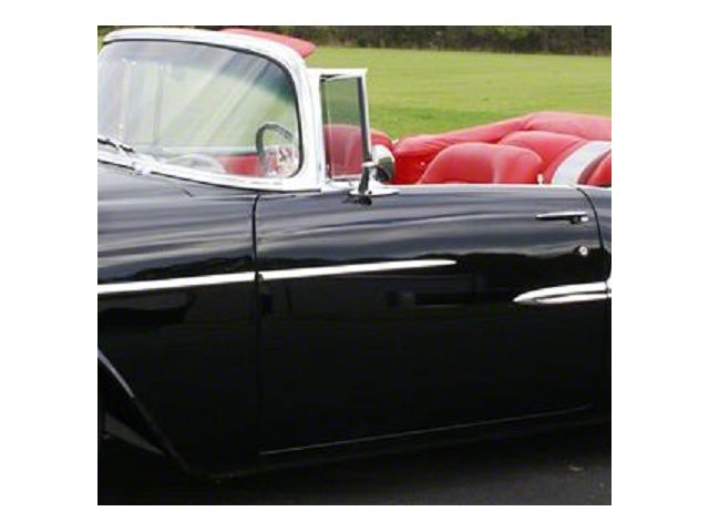 Chevy Vent Window, Installed In Frame, Smoke Tinted, Convertible,Left, 1955-1957