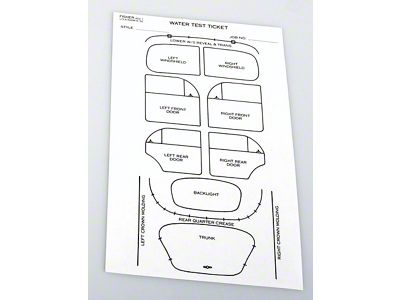 Chevy Water Leak Test Sheet, 1952-1954