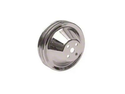 Water Pump Pulley,Double Groove,Chrome,SB,55-68