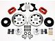 Chevy Wilwood Big Brake Front Disc Brake Kit, Red Powder Coat 4-Piston Caliper, SRP Drilled & Slotted Rotor,12.19, Forged Dynalite Pro Series 1955-1957
