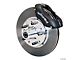 Chevy Wilwood Front Disc Brake Kit, Drop Spindle, Black Anodize Caliper, Plain Face Rotor,11.00, Forged Dynalite Pro Series 55-57