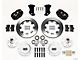 Chevy Wilwood Front Disc Brake Kit, Drop Spindle, Black Anodize Caliper, Plain Face Rotor,12.19, Forged Dynalite Big Brake Series 55-57