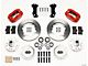 Chevy Wilwood Front Disc Brake Kit, Drop Spindle, Red Powder Coat Caliper, Plain Face Rotor,11.00, Forged Dynalite Pro Series 55-57