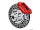 Chevy Wilwood Front Disc Brake Kit, Drop Spindle, Red Powder Coat Caliper, SRP Rotor,11.00, Forged Dynalite Pro Series 55-57