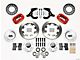 Chevy Wilwood Front Disc Brake Kit, Red Powder Coat Caliper, Plain Face Rotor,11.75, Forged Dynalite Pro Serie, 1955-1957