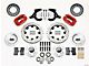 Chevy Wilwood Front Disc Brake Kit, Red Powder Coat Caliper, SRP Drilled & Slotted Rotor,11.75, Forged Dynalite Pro Series 1955-1957