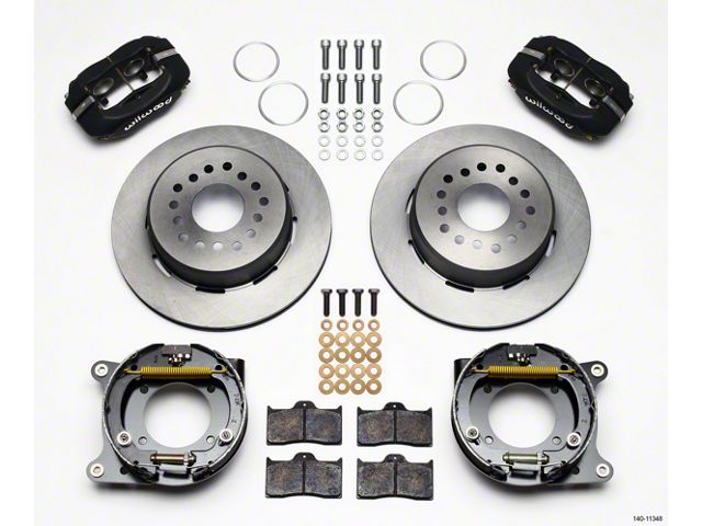 Chevy Wilwood Rear Parking Brake Kit, Dynalite Pro Series, 12.19 Solid Rotor, 1955-1957