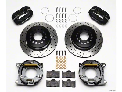 Chevy Wilwood Rear Parking Brake Kit, Dynalite Pro Series, 12.19 Solid Rotor, 1955-1957