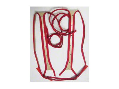 Chevy Windlace Set, Presewn To Center Boards, 4-Door Sedan And Station Wagon, 1955-1957