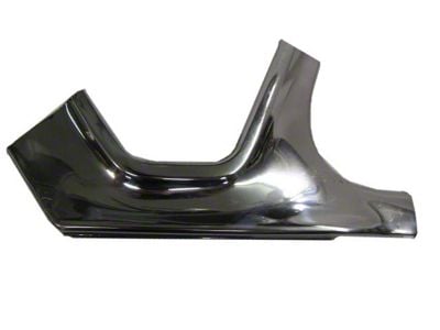 Chevy Rear Window, Drip Rail Connector Molding, Left, Stainless, Polished, 4-Door HT, USED, 1956-1957