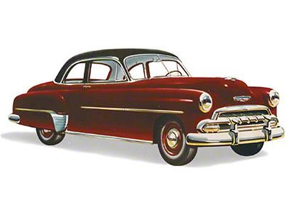 Chevy Windshield, Clear, Business Coupe, Sport Coupe, Styleline 2 & 4-Door Sedan, Left, 1949-1952