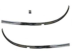 Chevy Windshield Garnish Moldings, Lower, Stainless Steel, 1955-1956