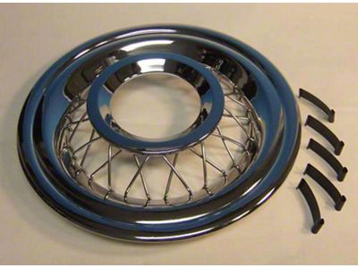Chevy Wire Wheel Cover Set, Accessory, 1956