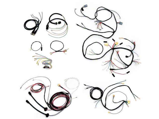 Chevy Wiring Harness Kit, V8, Automatic Transmission, SmallBlock, With Generator, 2-Door Hardtop, 1955