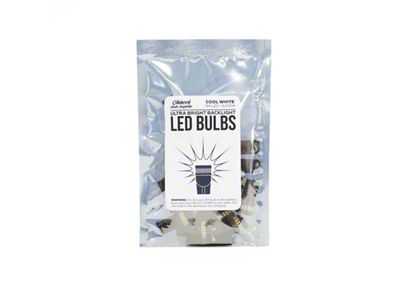 Chinook Auto Supplies LED Backlight and HVAC Bulbs; Bright White (92-96 Bronco)